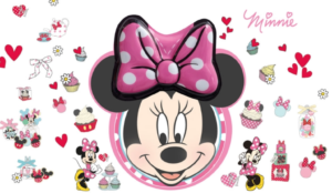 Minnie mouse wallstickers, wallstickers med minnie mouse, minnie mouse klisterm&aelig;rker til v&aelig;g, disney wallstickers, minnie mouse b&oslash;rnev&aelig;relse, disney wallstickers, minnie mouse gaver