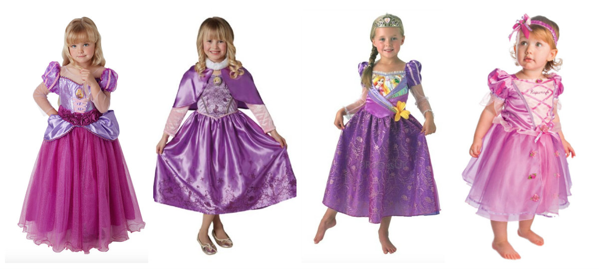 collage 4 - Disney prinsesse kostume til børn