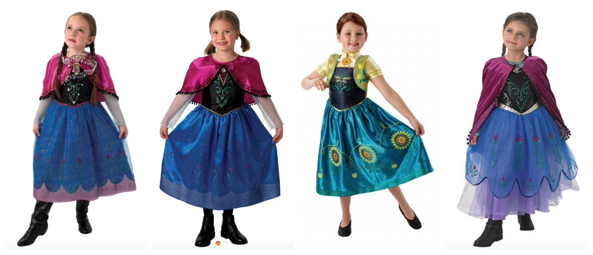 collage 5 - Disney prinsesse kostume til børn