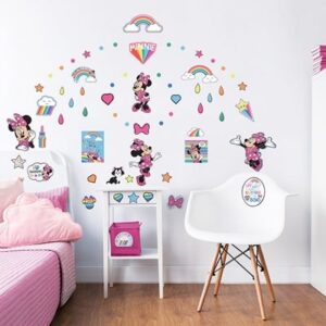 Minnie mouse wallstickers, wallstickers med minnie mouse, minnie mouse klisterm&aelig;rker til v&aelig;g, disney wallstickers, minnie mouse b&oslash;rnev&aelig;relse, disney wallstickers, minnie mouse gaver