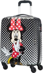 minnie mouse kuffert, minnie mouse trolley, minnie mouse kuffert med 4 hjul, minnie mouse rejseartikler, minnie mouse rejsekuffert, disney trolley, disney kuffert