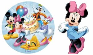 Minnie mouse kageprint, minnie mouse sukkerprint, minnie mouse spiseligt billede, minnie mouse nemme kager, minnie mouse kager, minnie mouse f&oslash;dselsdag, disney kageprint, disney sukkerprint, disney spiselige billeder, alletiders disney
