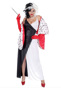 cruella de vil kostume til voksne, cruella de vil kostumer, cruella de vil udkl&aelig;dning, cruella de vil voksenkostumer, disney skurk kostumer, disney skurk voksenkostumer, disney kostumer til voksne, disney kostume til halloween
