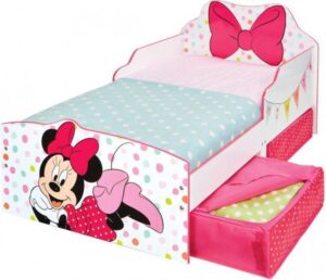 minnie mouse juniorseng, minnie mouse b&oslash;rneseng, minnie mouse seng, minnie mouse seng med skuffer, minnie mouse seng til b&oslash;rn, Minnie mouse m&oslash;bler, minnie mouse gaver