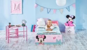 minnie mouse juniorseng, minnie mouse b&oslash;rneseng, minnie mouse seng, minnie mouse seng med skuffer, minnie mouse seng til b&oslash;rn, Minnie mouse m&oslash;bler, minnie mouse gaver