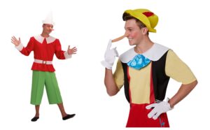 pinocchio kostume til voksne, pinocchio udkl&aelig;dning til voksne, pinocchio voksenkostumer, pinocchio kostumer, disney kostume til voksne, disney voksenkostumer, disney fastelavnskostume til voksne