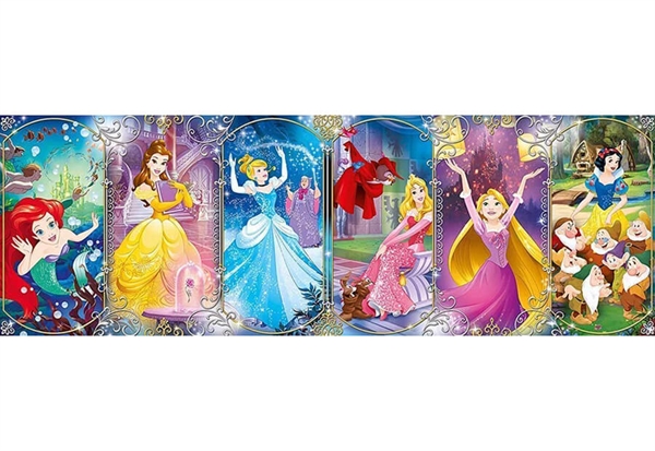 Disney princess puslespil panorama - Disney prinsesser puslespil - for børn og voksne