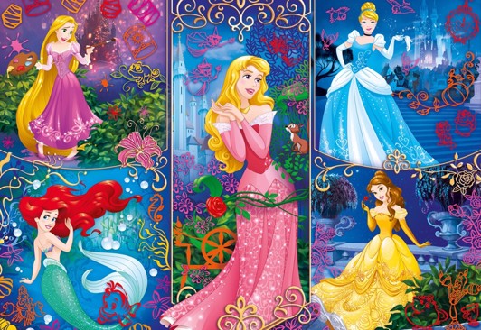 Disney prinsesser puslespil 3d - Disney prinsesser puslespil - for børn og voksne