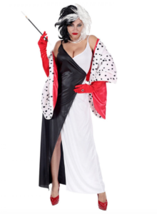 cruella de vil kostume til voksne, cruella de vil kostumer, cruella de vil udkl&aelig;dning, cruella de vil voksenkostumer, disney skurk kostumer, disney skurk voksenkostumer, disney kostumer til voksne, disney kostume til halloween