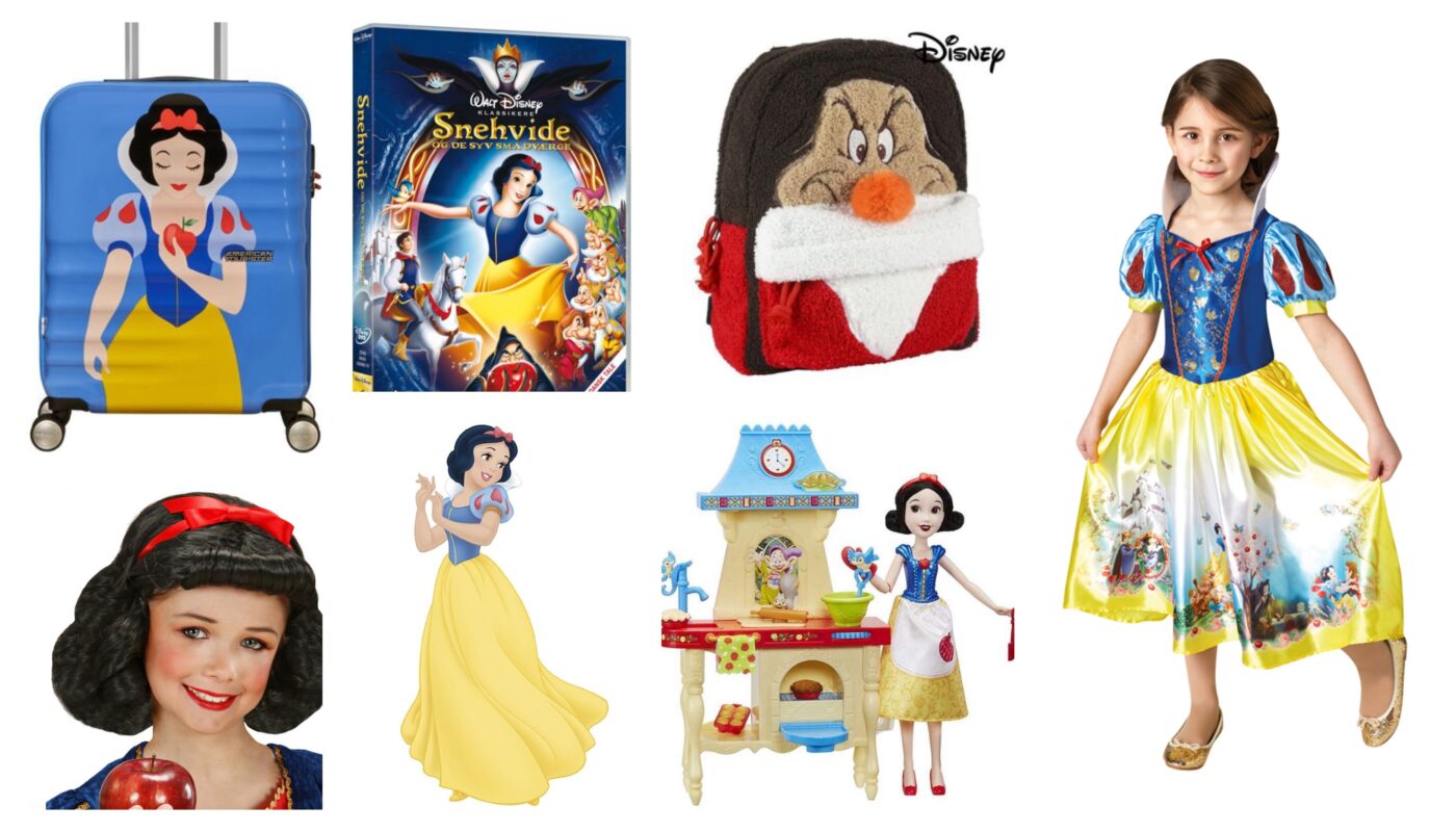 Snehvide gaveideer til børn, snehvide gaver til børn, snehvide børnegaver. snehvide kostume til børn