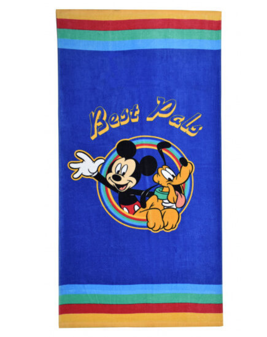 Mickey og Pluto håndklæde - Mickey Mouse badehåndklæde