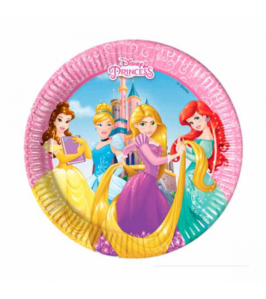 Disney Princess paptallerkner - Disney prinsesser fødselsdag