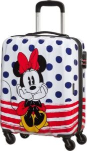minnie mouse kuffert, minnie mouse trolley, minnie mouse kuffert med 4 hjul, minnie mouse rejseartikler, minnie mouse rejsekuffert, disney trolley, disney kuffert