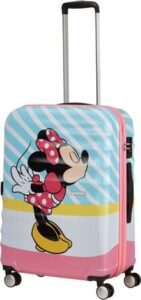 minnie mouse kuffert, minnie mouse trolley, minnie mouse kuffert med 4 hjul, minnie mouse rejseartikler, minnie mouse rejsekuffert, disney trolley, disney kuffert