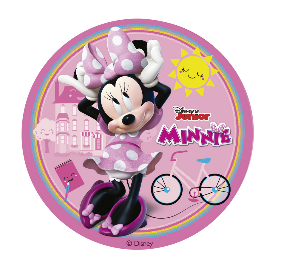 Minnie Mouse kagebillede - Minnie Mouse kageprint til nem Minnie Mouse kage