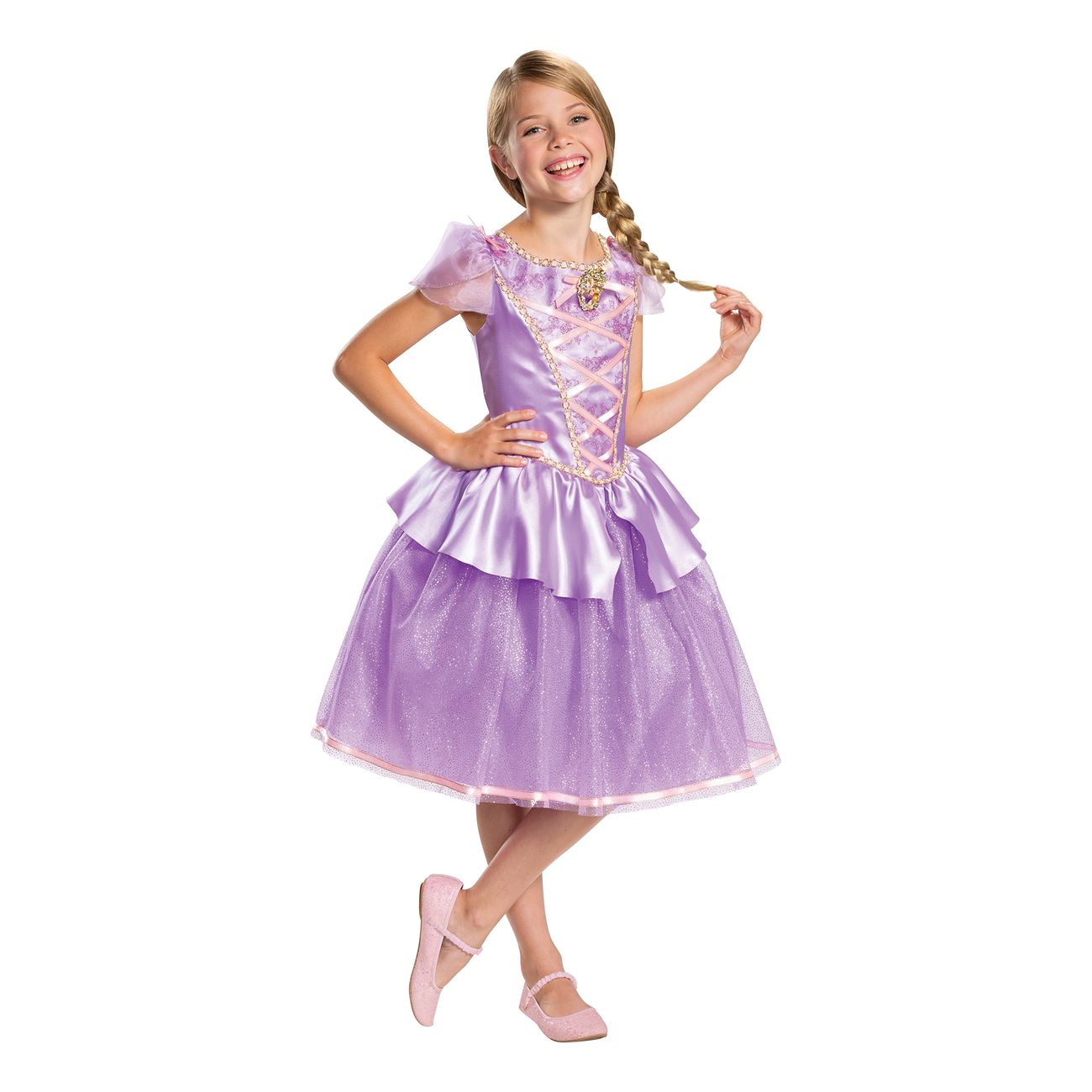 Disney Rapunzel kjole til børn - Disney prinsesse kostume til børn