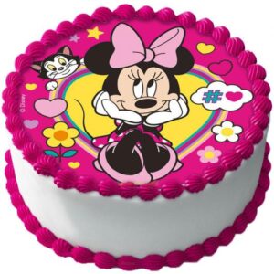 Minnie mouse kageprint, minnie mouse sukkerprint, minnie mouse spiseligt billede, minnie mouse nemme kager, minnie mouse kager, minnie mouse f&oslash;dselsdag, disney kageprint, disney sukkerprint, disney spiselige billeder, alletiders disney